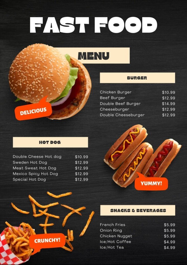 Restaurant Menu