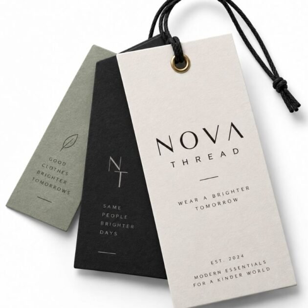 Custom Clothing Hang Tags – 100 Pieces