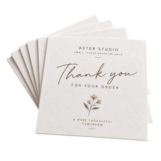 Custom Thank You Cards – 100 Pieces